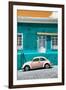 ¡Viva Mexico! Collection - VW Beetle Car and Coral green Wall-Philippe Hugonnard-Framed Premium Photographic Print