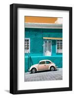 ¡Viva Mexico! Collection - VW Beetle Car and Coral green Wall-Philippe Hugonnard-Framed Photographic Print