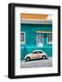 ¡Viva Mexico! Collection - VW Beetle Car and Coral green Wall-Philippe Hugonnard-Framed Photographic Print