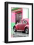 ¡Viva Mexico! Collection - VW Beetle Car and Deep Pink Wall-Philippe Hugonnard-Framed Photographic Print