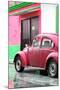 ¡Viva Mexico! Collection - VW Beetle Car and Deep Pink Wall-Philippe Hugonnard-Mounted Premium Photographic Print