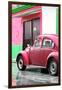 ¡Viva Mexico! Collection - VW Beetle Car and Deep Pink Wall-Philippe Hugonnard-Framed Premium Photographic Print