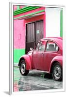 ¡Viva Mexico! Collection - VW Beetle Car and Deep Pink Wall-Philippe Hugonnard-Framed Premium Photographic Print
