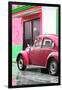 ¡Viva Mexico! Collection - VW Beetle Car and Deep Pink Wall-Philippe Hugonnard-Framed Premium Photographic Print