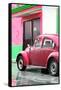 ¡Viva Mexico! Collection - VW Beetle Car and Deep Pink Wall-Philippe Hugonnard-Framed Stretched Canvas