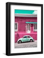 ¡Viva Mexico! Collection - VW Beetle Car and Deep pink Wall-Philippe Hugonnard-Framed Photographic Print