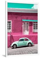 ¡Viva Mexico! Collection - VW Beetle Car and Deep pink Wall-Philippe Hugonnard-Framed Premium Photographic Print