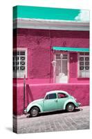 ¡Viva Mexico! Collection - VW Beetle Car and Deep pink Wall-Philippe Hugonnard-Stretched Canvas