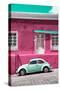 ¡Viva Mexico! Collection - VW Beetle Car and Deep pink Wall-Philippe Hugonnard-Stretched Canvas