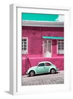 ¡Viva Mexico! Collection - VW Beetle Car and Deep pink Wall-Philippe Hugonnard-Framed Photographic Print