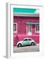 ¡Viva Mexico! Collection - VW Beetle Car and Deep pink Wall-Philippe Hugonnard-Framed Photographic Print