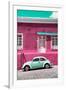 ¡Viva Mexico! Collection - VW Beetle Car and Deep pink Wall-Philippe Hugonnard-Framed Photographic Print