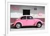 ¡Viva Mexico! Collection - VW Beetle Car and Light Pink Graffiti-Philippe Hugonnard-Framed Photographic Print