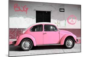 ¡Viva Mexico! Collection - VW Beetle Car and Light Pink Graffiti-Philippe Hugonnard-Mounted Photographic Print