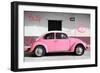 ¡Viva Mexico! Collection - VW Beetle Car and Light Pink Graffiti-Philippe Hugonnard-Framed Photographic Print