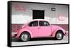 ¡Viva Mexico! Collection - VW Beetle Car and Light Pink Graffiti-Philippe Hugonnard-Framed Stretched Canvas