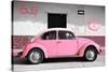 ¡Viva Mexico! Collection - VW Beetle Car and Light Pink Graffiti-Philippe Hugonnard-Stretched Canvas