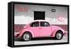 ¡Viva Mexico! Collection - VW Beetle Car and Light Pink Graffiti-Philippe Hugonnard-Framed Stretched Canvas