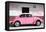 ¡Viva Mexico! Collection - VW Beetle Car and Light Pink Graffiti-Philippe Hugonnard-Framed Stretched Canvas