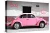 ¡Viva Mexico! Collection - VW Beetle Car and Light Pink Graffiti-Philippe Hugonnard-Stretched Canvas