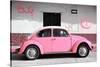 ¡Viva Mexico! Collection - VW Beetle Car and Light Pink Graffiti-Philippe Hugonnard-Stretched Canvas