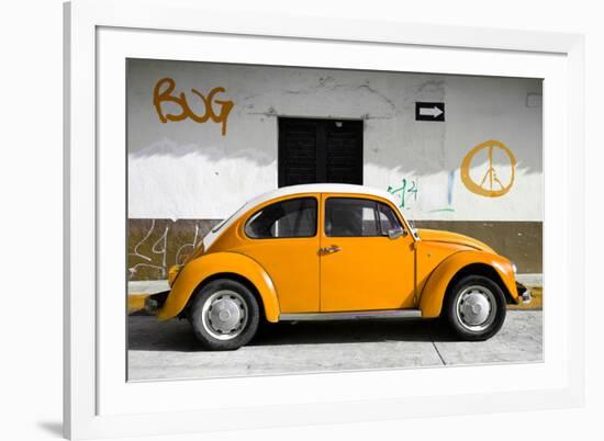 ?Viva Mexico! Collection - VW Beetle Car and Orange Graffiti-Philippe Hugonnard-Framed Photographic Print