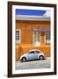 ¡Viva Mexico! Collection - VW Beetle Car and Orange Wall-Philippe Hugonnard-Framed Photographic Print