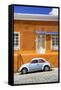 ¡Viva Mexico! Collection - VW Beetle Car and Orange Wall-Philippe Hugonnard-Framed Stretched Canvas