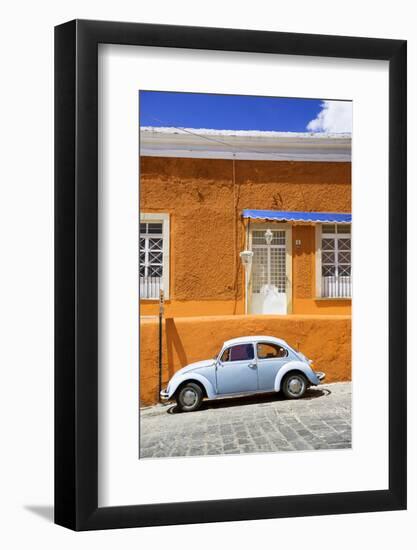 ¡Viva Mexico! Collection - VW Beetle Car and Orange Wall-Philippe Hugonnard-Framed Photographic Print