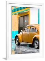 ¡Viva Mexico! Collection - VW Beetle Car and Orange Wall-Philippe Hugonnard-Framed Photographic Print