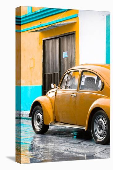 ¡Viva Mexico! Collection - VW Beetle Car and Orange Wall-Philippe Hugonnard-Stretched Canvas