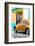 ¡Viva Mexico! Collection - VW Beetle Car and Orange Wall-Philippe Hugonnard-Framed Photographic Print