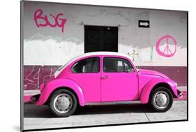 ¡Viva Mexico! Collection - VW Beetle Car and Pink Graffiti-Philippe Hugonnard-Mounted Photographic Print