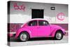 ¡Viva Mexico! Collection - VW Beetle Car and Pink Graffiti-Philippe Hugonnard-Stretched Canvas