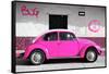 ¡Viva Mexico! Collection - VW Beetle Car and Pink Graffiti-Philippe Hugonnard-Framed Stretched Canvas