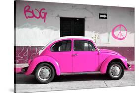 ¡Viva Mexico! Collection - VW Beetle Car and Pink Graffiti-Philippe Hugonnard-Stretched Canvas
