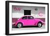¡Viva Mexico! Collection - VW Beetle Car and Pink Graffiti-Philippe Hugonnard-Framed Photographic Print
