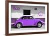 ¡Viva Mexico! Collection - VW Beetle Car and Purple Graffiti-Philippe Hugonnard-Framed Photographic Print