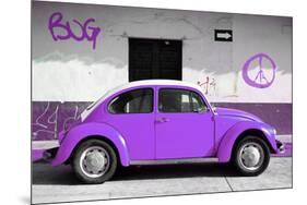 ¡Viva Mexico! Collection - VW Beetle Car and Purple Graffiti-Philippe Hugonnard-Mounted Photographic Print