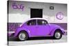 ¡Viva Mexico! Collection - VW Beetle Car and Purple Graffiti-Philippe Hugonnard-Stretched Canvas