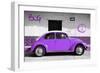 ¡Viva Mexico! Collection - VW Beetle Car and Purple Graffiti-Philippe Hugonnard-Framed Photographic Print