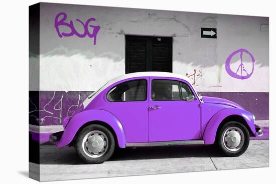 ¡Viva Mexico! Collection - VW Beetle Car and Purple Graffiti-Philippe Hugonnard-Stretched Canvas