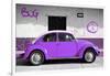 ¡Viva Mexico! Collection - VW Beetle Car and Purple Graffiti-Philippe Hugonnard-Framed Photographic Print