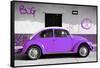 ¡Viva Mexico! Collection - VW Beetle Car and Purple Graffiti-Philippe Hugonnard-Framed Stretched Canvas