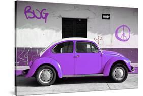 ¡Viva Mexico! Collection - VW Beetle Car and Purple Graffiti-Philippe Hugonnard-Stretched Canvas