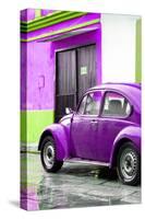 ¡Viva Mexico! Collection - VW Beetle Car and Purple Wall-Philippe Hugonnard-Stretched Canvas