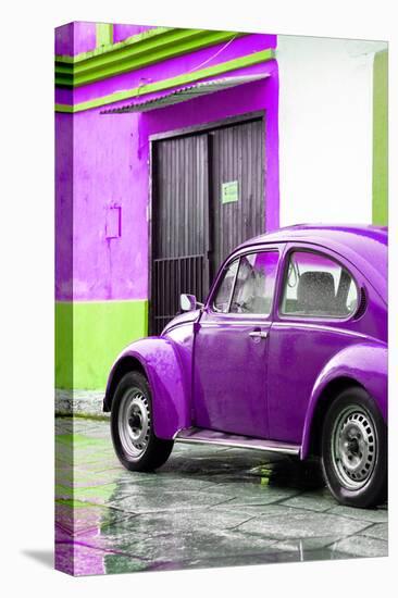 ¡Viva Mexico! Collection - VW Beetle Car and Purple Wall-Philippe Hugonnard-Stretched Canvas