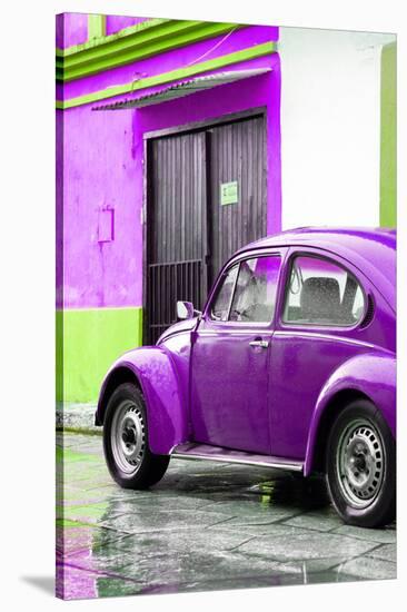 ¡Viva Mexico! Collection - VW Beetle Car and Purple Wall-Philippe Hugonnard-Stretched Canvas