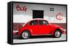 ¡Viva Mexico! Collection - VW Beetle Car and Red Graffiti-Philippe Hugonnard-Framed Stretched Canvas