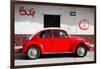 ¡Viva Mexico! Collection - VW Beetle Car and Red Graffiti-Philippe Hugonnard-Framed Photographic Print